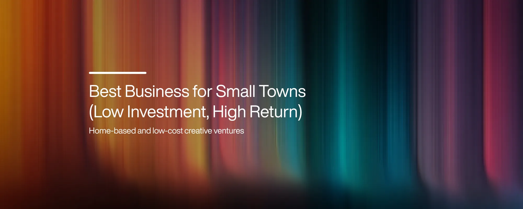 Cover image for Best Business for Small Towns (Low Investment, High Return)
