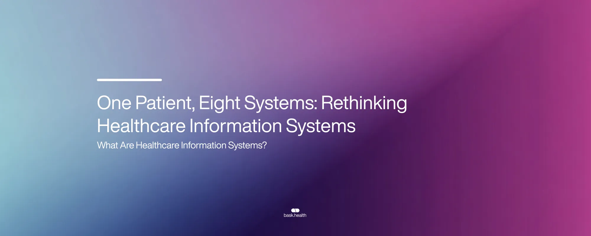 Cover image for One Patient, Eight Systems: Rethinking Healthcare Information Systems