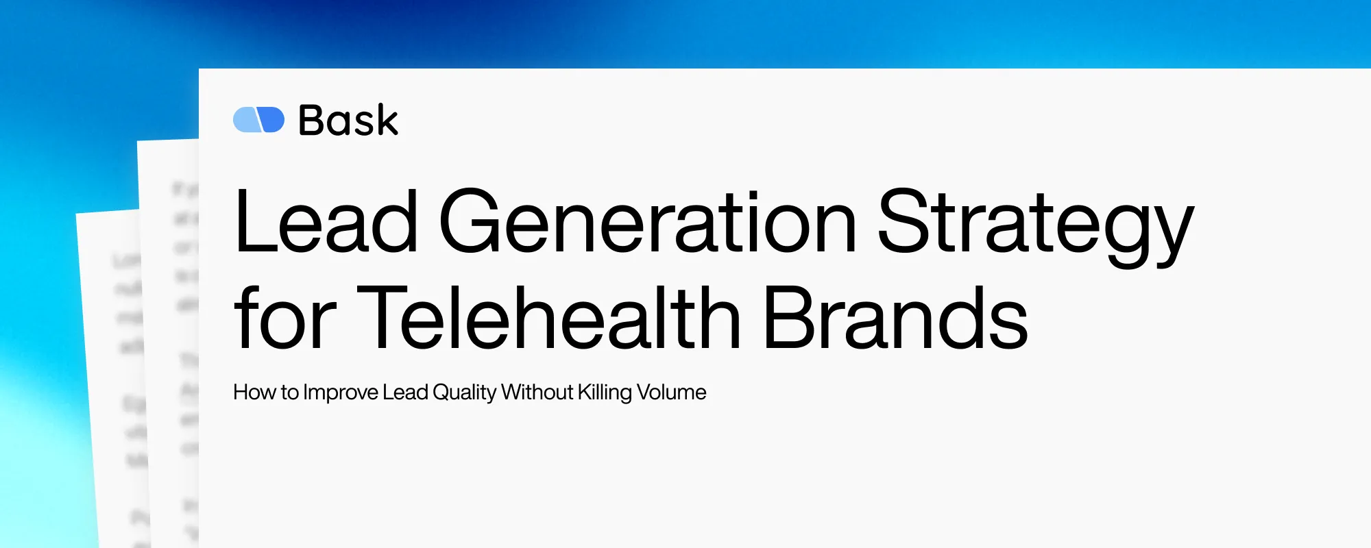 Cover image for Lead Generation Strategy for Telehealth Brands