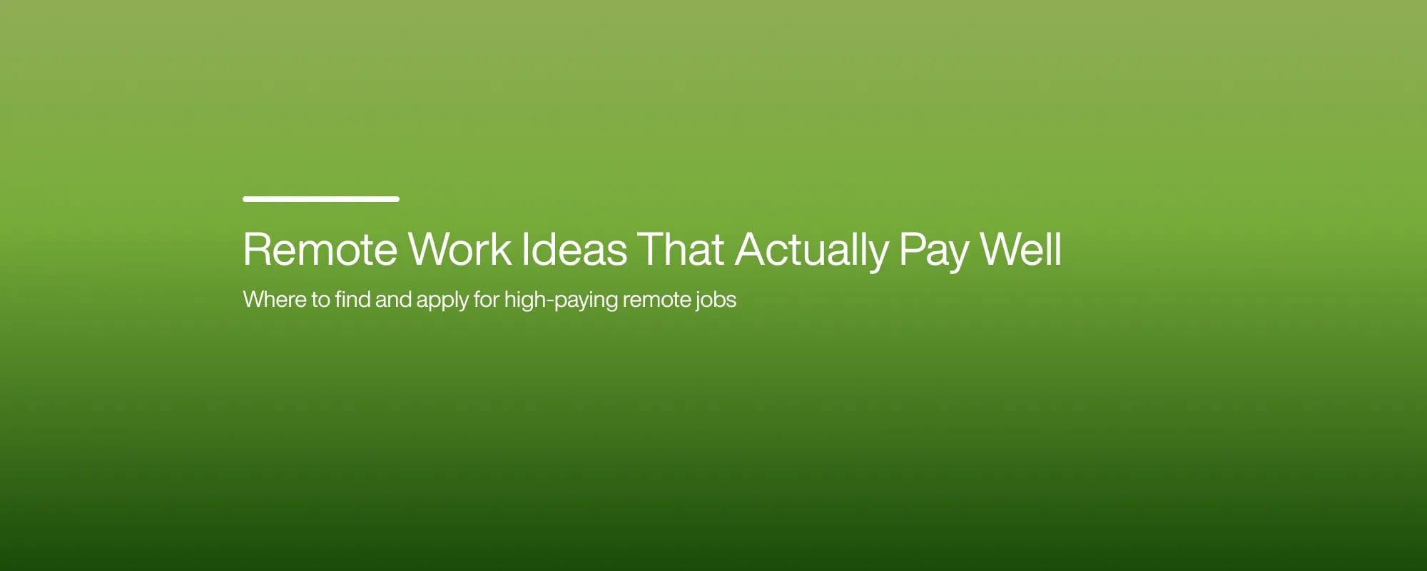 Cover image for Remote Work Ideas That Actually Pay Well