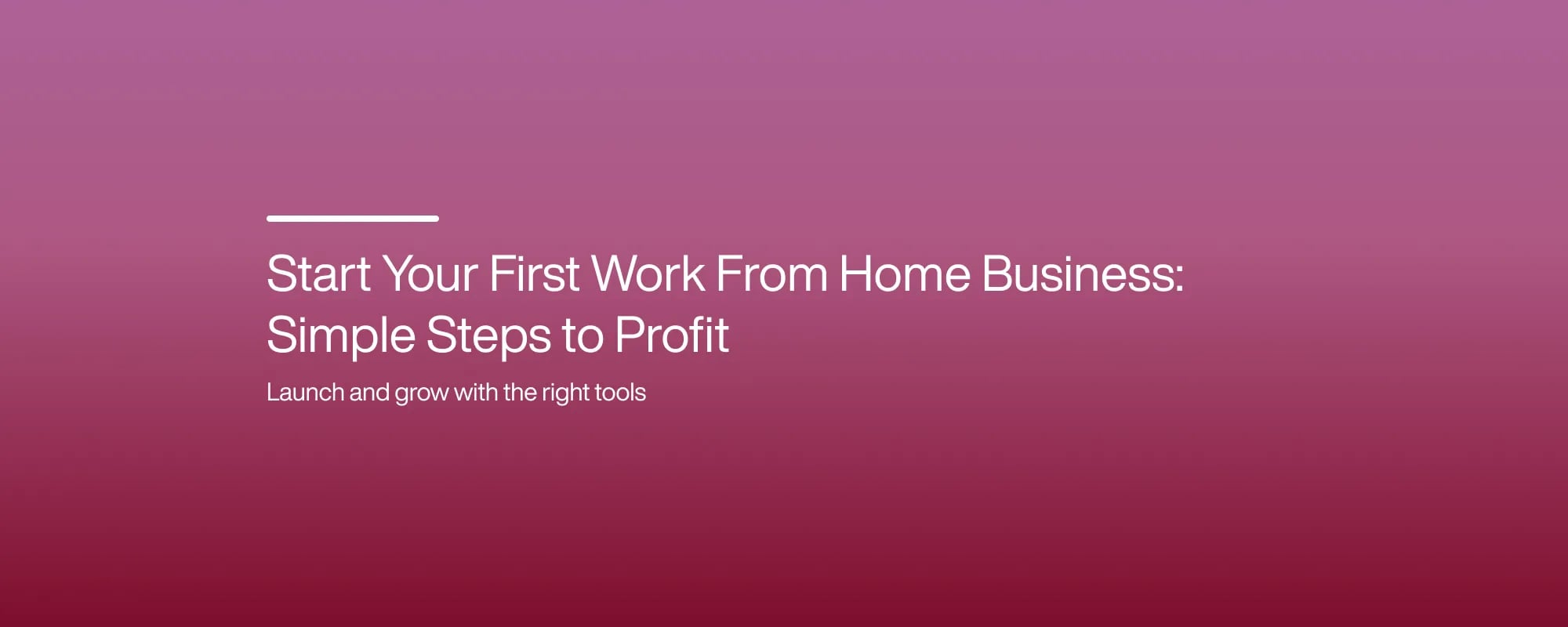 Cover image for Start Your First Work From Home Business: Simple Steps to Profit