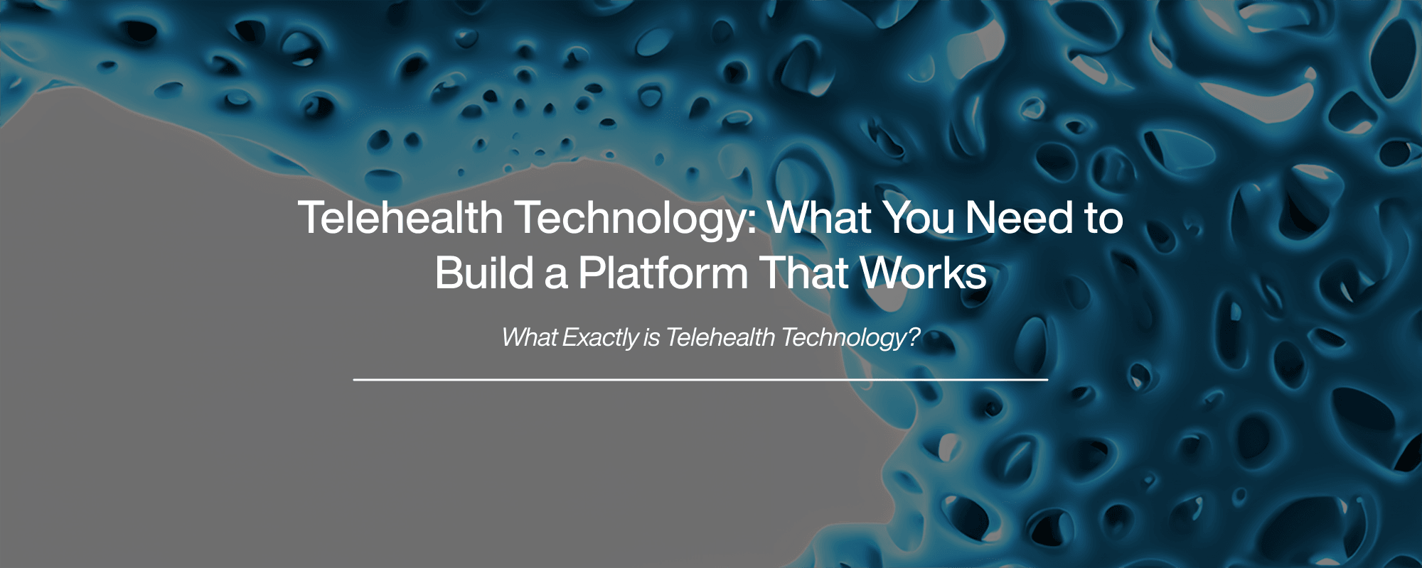 Telehealth Technology: What You Need to Build a Platform That Works Telehealth Technology: What You Need to Build a Platform That Works